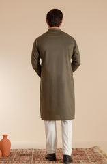 MEN KURTA MEHNDI GREEN