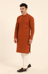 MEN KURTA RUST
