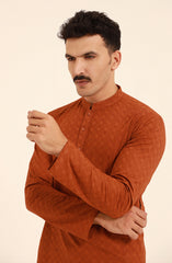 MEN KURTA RUST