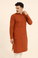 MEN KURTA RUST