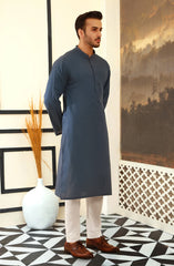 SUMMER'25 MEN KURTA CASUAL TEAL BLUE