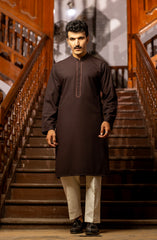 WINTER'23 MEN KURTA SEMI FORMAL BURGUNDY