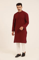 MEN KURTA BURGUNDY