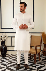 OFF WHITE EMBROIDERED KURTA