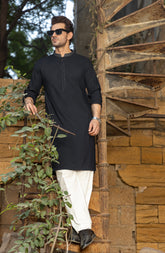 NAVY SEMI FORMAL KURTA