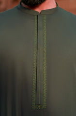 SAGE GREEN EMBROIDERED KURTA PAJAMA