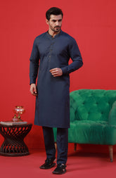 TEAL COTTON KURTA PAJAMA