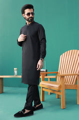 PRE WINTER'23 MEN KURTA PAJAMA CASUAL BLACK