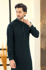 TEAL BLUE EMBROIDERED KURTA PAJAMA