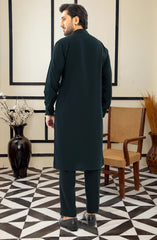 TEAL BLUE EMBROIDERED KURTA PAJAMA