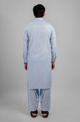 PRE WINTER'23 MEN KAMEEZ SHALWAR PLAIN SKY BLUE