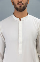 PRE WINTER'23 MEN KAMEEZ SHALWAR PLAIN PEARL WHITE