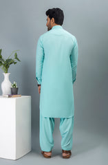 WINTER'23 MEN KAMEEZ SHALWAR CASUAL LIGHT TURQUOISE