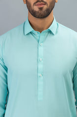 WINTER'23 MEN KAMEEZ SHALWAR CASUAL LIGHT TURQUOISE