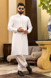 MEN KAMEEZ SHALWAR OFF WHITE