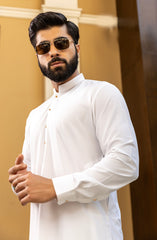 MEN KAMEEZ SHALWAR OFF WHITE