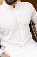MEN KAMEEZ SHALWAR OFF WHITE