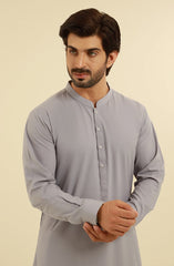 LIGHT BLUE KAMEEZ SHALWAR WITH WAIST COAT