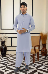 SKY BLUE 100% COTTON KAMEEZ SHALWAR