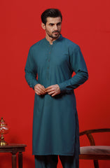 FESTIVE'23 MEN KAMEEZ SHALWAR CASUAL TEAL