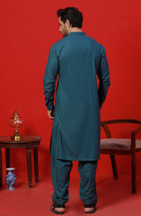 FESTIVE'23 MEN KAMEEZ SHALWAR CASUAL TEAL