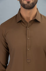 PRE WINTER'23 MEN KAMEEZ SHALWAR CASUAL BROWN