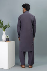 PRE WINTER'23 MEN KAMEEZ SHALWAR PLAIN SLATE GREY
