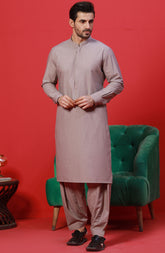 PRE WINTER'23 MEN KAMEEZ SHALWAR SEMI FORMAL WOOD BROWN