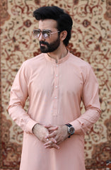 FESTIVE'23 MEN KAMEEZ SHALWAR CASUAL PEACH