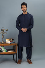 WINTER'23 MEN KAMEEZ SHALWAR CASUAL NAVY BLUE