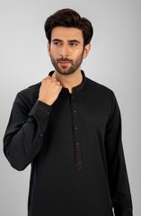 PRE WINTER'23 MEN KAMEEZ SHALWAR CASUAL BLACK