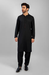 PRE WINTER'23 MEN KAMEEZ SHALWAR CASUAL BLACK