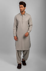 PRE WINTER'23 MEN KAMEEZ SHALWAR CASUAL ICE GREY