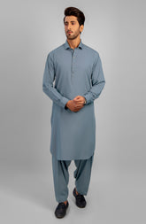 FESTIVE'23 MEN KAMEEZ SHALWAR CASUAL LIGHT BABY BLUE