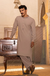 WINTER'23 MEN KAMEEZ SHALWAR CASUAL FAWN