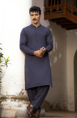 WINTER'23 MEN KAMEEZ SHALWAR PLAIN PURPLE