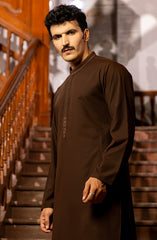 WINTER'23 MEN KAMEEZ SHALWAR SEMI FORMAL BROWN