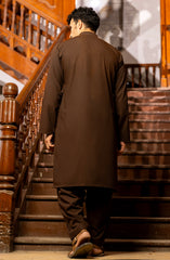 WINTER'23 MEN KAMEEZ SHALWAR SEMI FORMAL BROWN