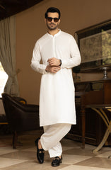 MEN KAMEEZ SHALWAR OFF WHITE