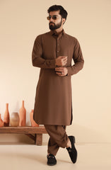 MEN KAMEEZ SHALWAR CHOCOLATE
