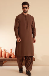 MEN KAMEEZ SHALWAR CHOCOLATE