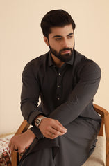 MEN KAMEEZ SHALWAR CHARCOAL