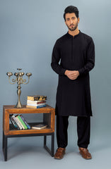 WINTER'23 MEN KAMEEZ SHALWAR BLACK