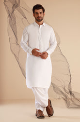 MEN KAMEEZ SHALWAR WHITE