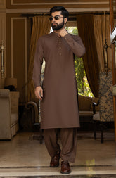 MEN KAMEEZ SHALWAR CHOCOLATE