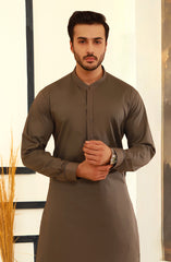 SUMMER'25 MEN KAMEEZ SHALWAR DEEP OLIVE