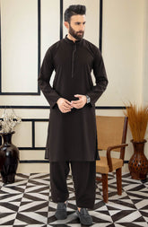 SUMMER'25 MEN KAMEEZ SHALWAR EMBROIDERED HOT CHOCOLATE