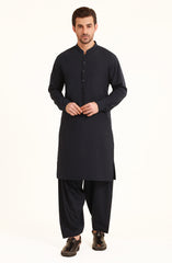 NAVY BLUE BLENDED KAMEEZ SHALWAR