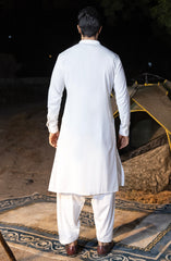 OFF WHITE BLENDED KAMEEZ SHALWAR