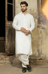 OFF WHITE BLENDED KAMEEZ SHALWAR